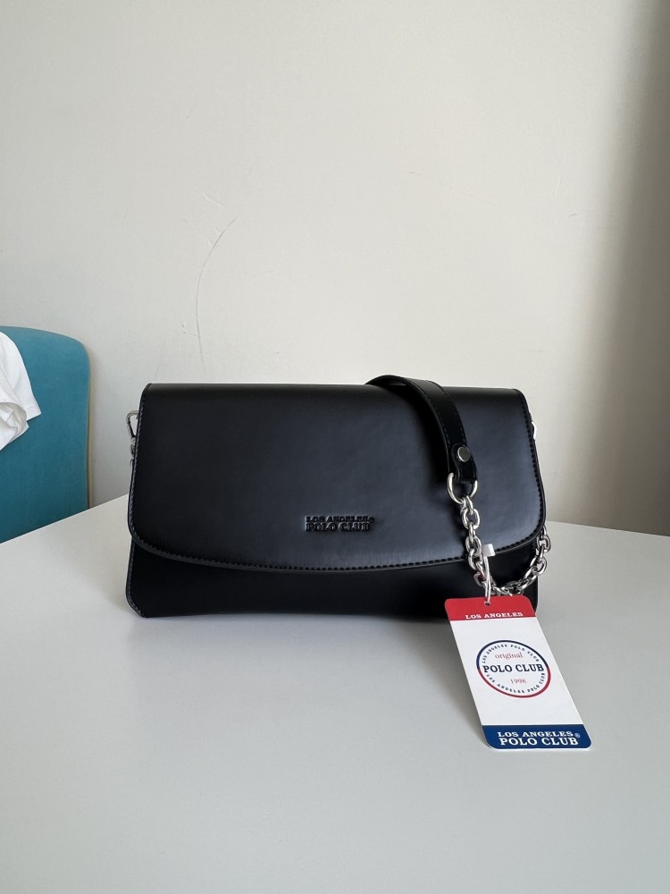 Premium Kalite Siyah Polo Askılı Çanta