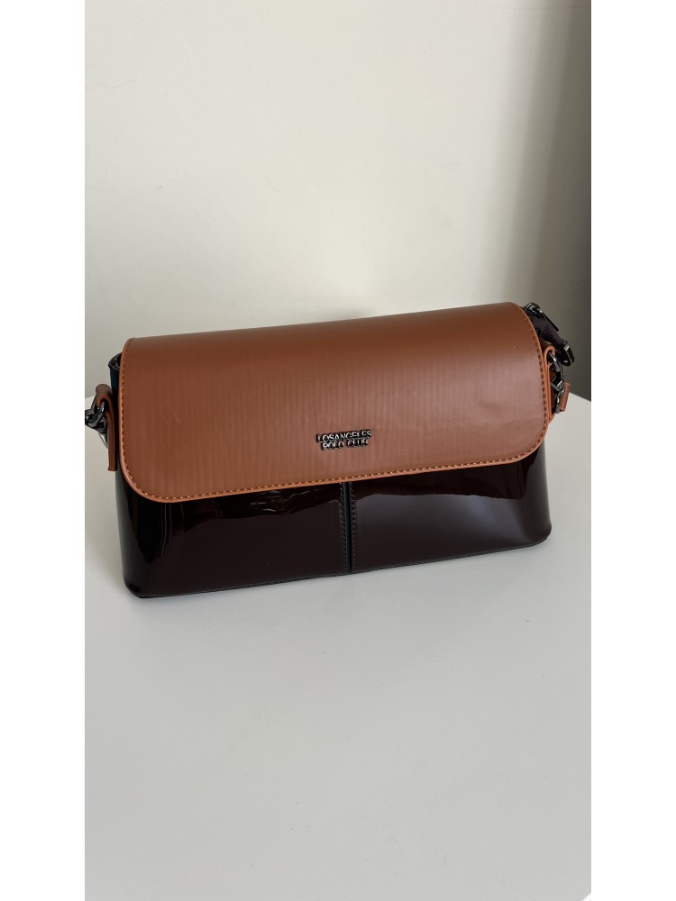 Premium Kalite Bordo Kahve Polo Askılı Çanta