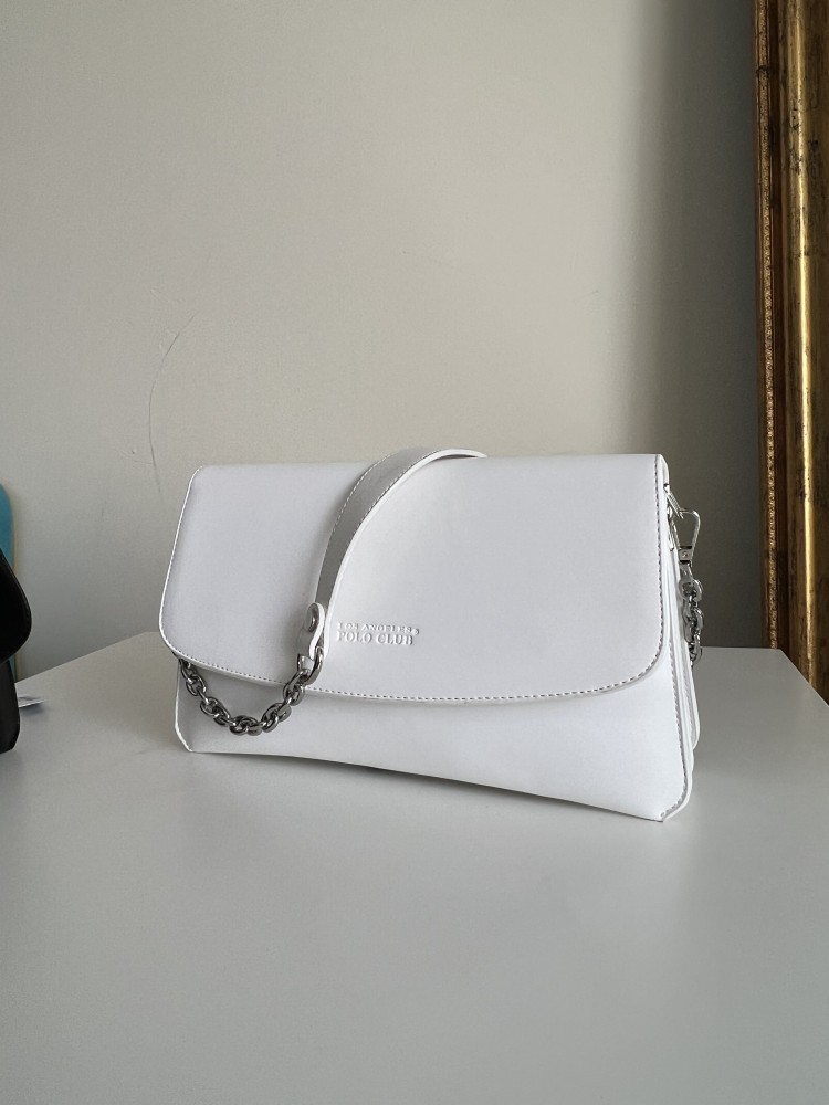 Premium Kalite Beyaz Polo Askılı Çanta