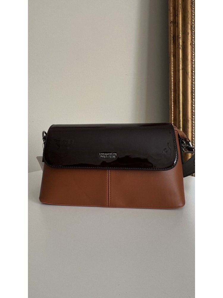 Premium Kalite Bordo Kahve Polo Askılı Çanta