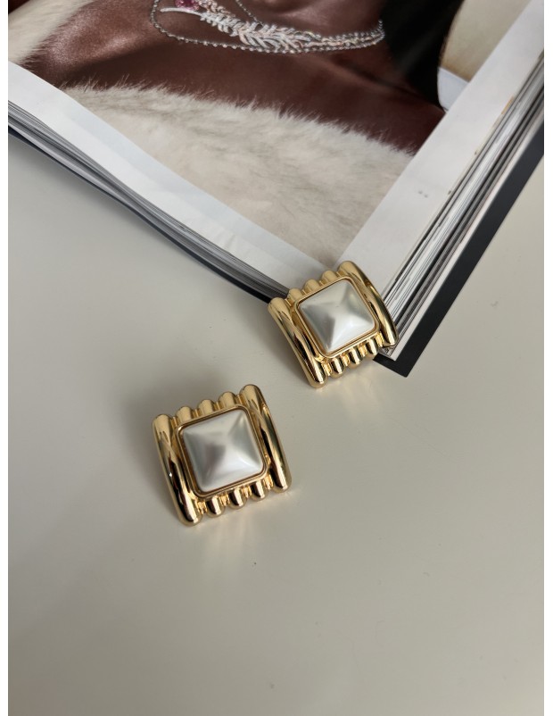 Premium Kalite İnci Detaylı Vintage Küpe