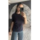 Pervin Çelik Kadın Premium Kalite Lacivert Merserize Kısa Kollu Triko Bluz