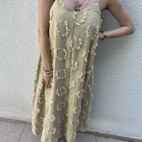 Pervin Çelik Premium Kalite Yeşil  Askılı Elbise