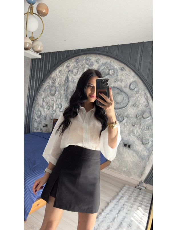 Pervin Çelik Premium Kalite Karol Siyah Şort Etek