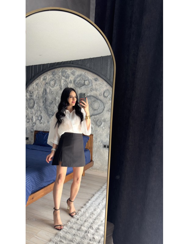 Pervin Çelik Premium Kalite Karol Siyah Şort Etek