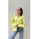 Pervin Çelik Kadın Premium Kalite Yeşil Oversize Gömlek