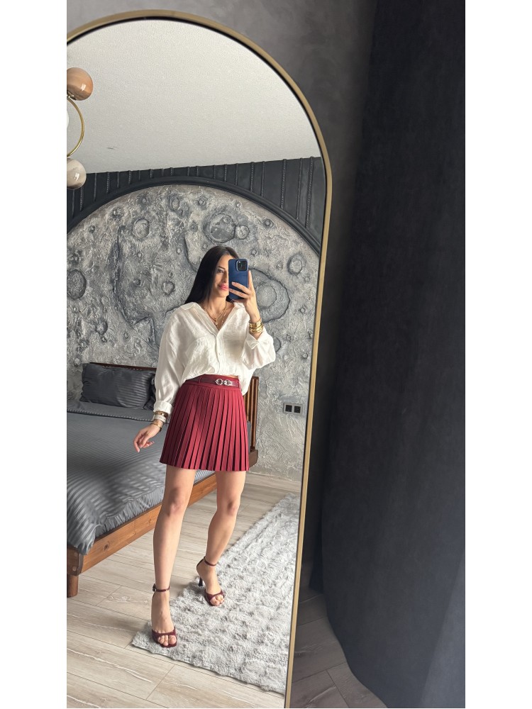 Pervin Çelik Kadın Premium Kalite  Beyaz  Oversize Gömlek