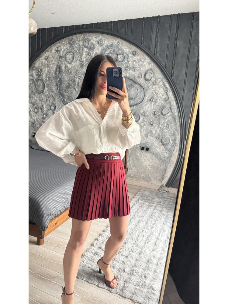 Pervin Çelik Kadın Premium Kalite  Beyaz  Oversize Gömlek