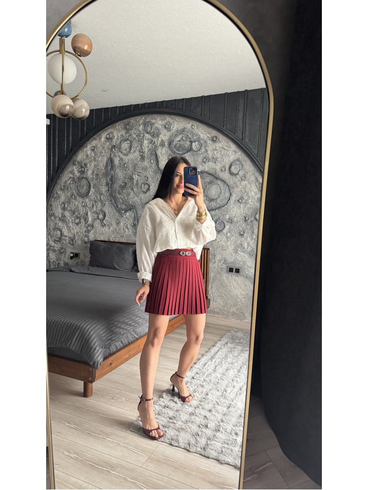Pervin Çelik Kadın Premium Kalite  Beyaz  Oversize Gömlek