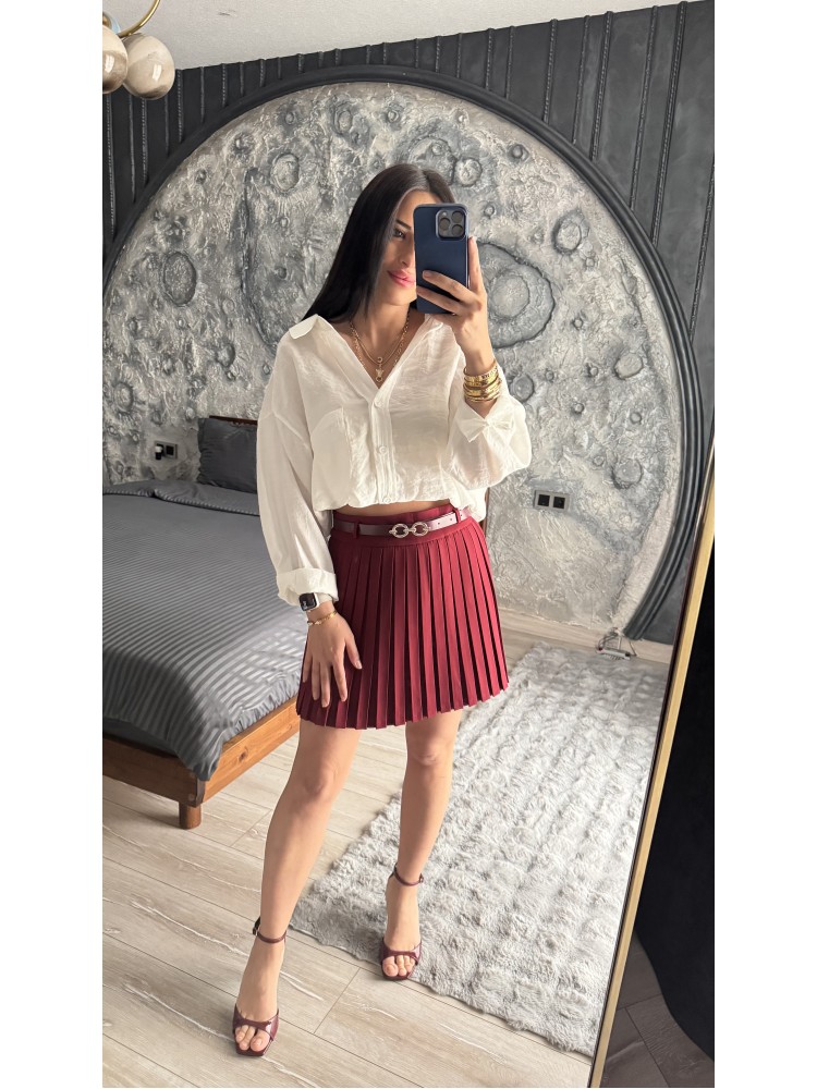 Pervin Çelik Kadın Premium Kalite  Beyaz  Oversize Gömlek