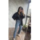 Premium Kalite Açık Yaka Siyah Oversize Gömlek