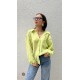 Pervin Çelik Kadın Premium Kalite Yeşil Oversize Gömlek