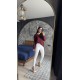 Pervin Çelik Kadın Premium Kalite Bordo Merserize Bluz