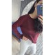 Pervin Çelik Kadın Premium Kalite Bordo Merserize Bluz