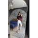 Pervin Çelik Kadın Premium Kalite Bordo Merserize Bluz