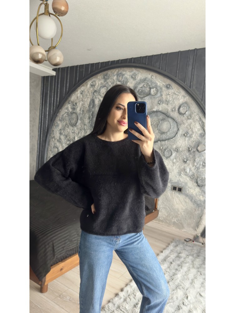 Pervin Çelik Kadın Premium Kalite Siyah Yumoş Kazak