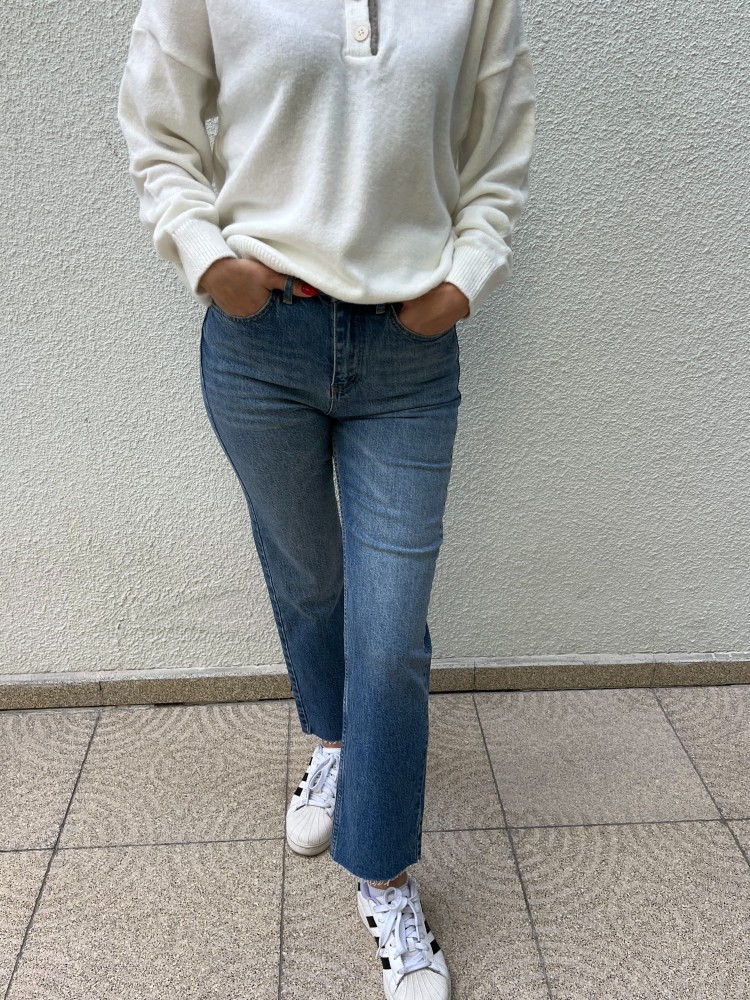 Zara Kesik Paça Jean Pantolon