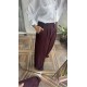 Pervin Çelik Kadın Premium Kalite Bordo Palazzo