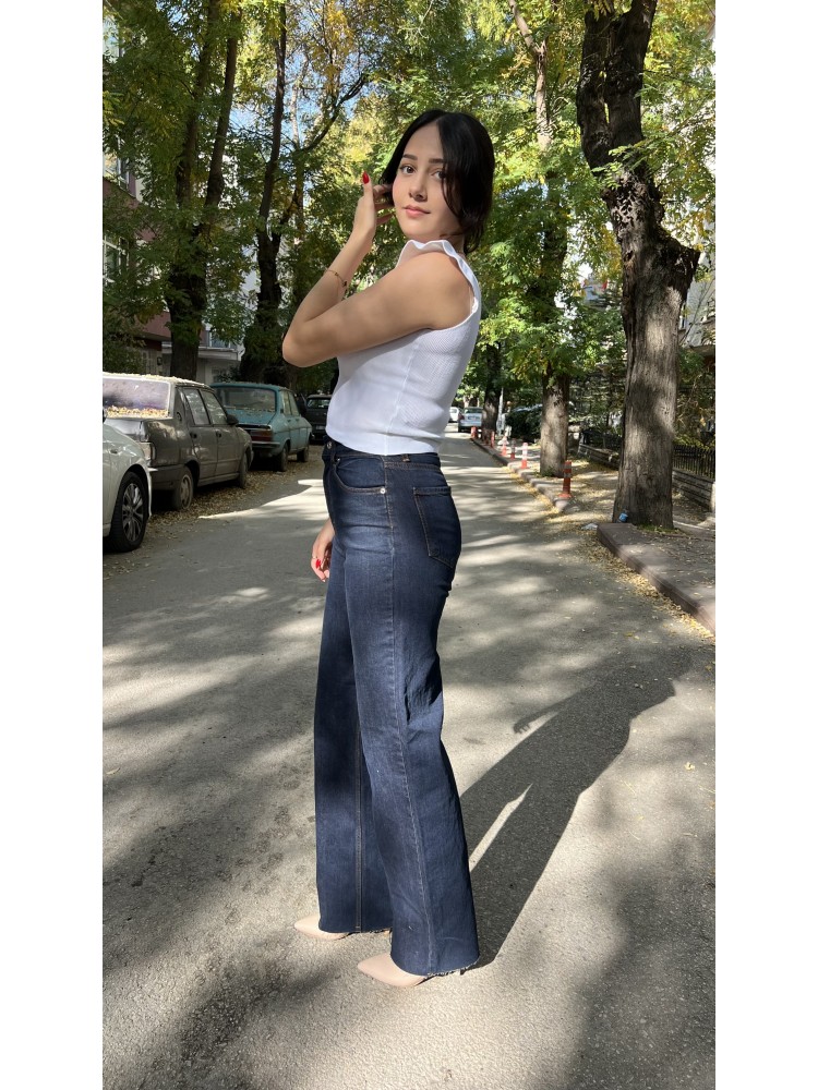 Premium Kalite Lacivert Zara Orijinal Marka  Jean Pantolon