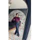 Pervin Çelik Lacivert Premium Kalite Orijinal Marka Full Likralı Jean Pantolon
