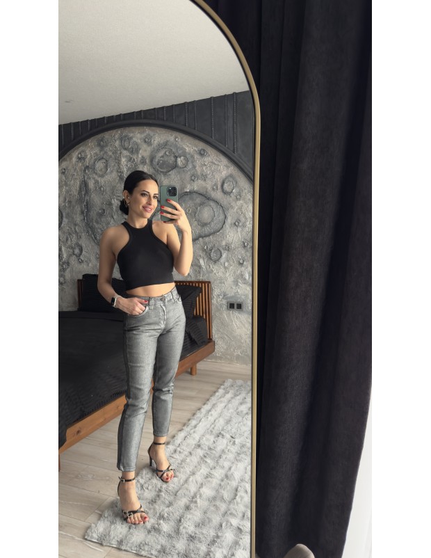 Pervin Çelik Kadın Premium Kalite GÜmüş Tasarım Jean Pantolon