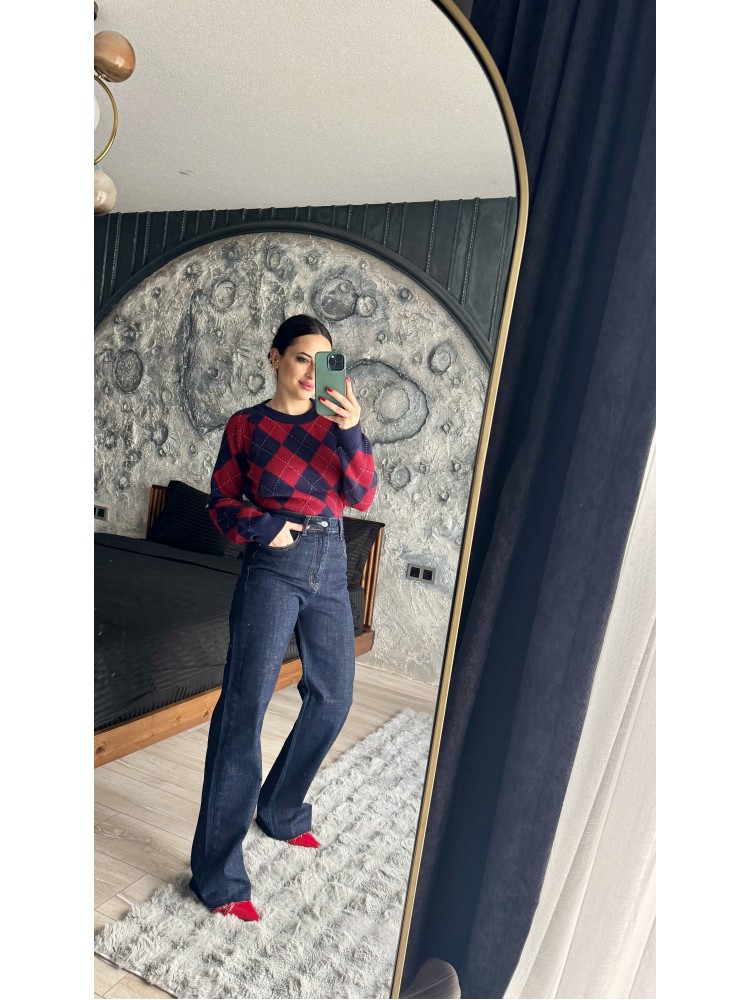 Pervin Çelik Lacivert Premium Kalite Orijinal Marka Full Likralı Jean Pantolon
